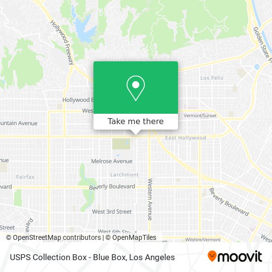 Mapa de USPS Collection Box - Blue Box