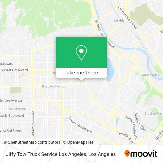 Jiffy Tow Truck Service Los Angeles map