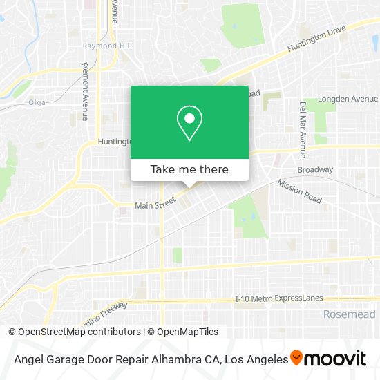 Mapa de Angel Garage Door Repair Alhambra CA