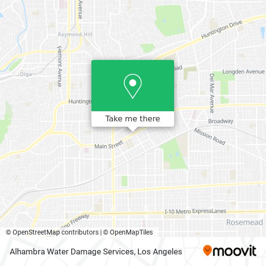 Alhambra Water Damage Services map