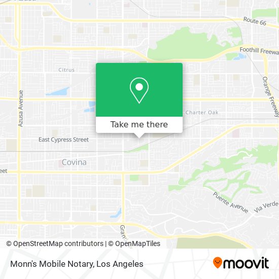 Monn's Mobile Notary map