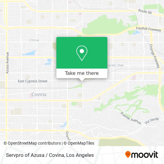 Servpro of Azusa / Covina map