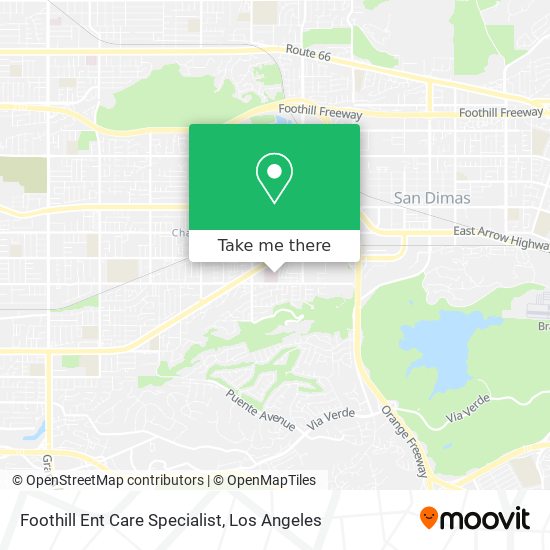 Foothill Ent Care Specialist map