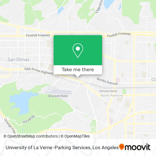 University of La Verne -Parking Services map