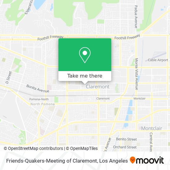 Friends-Quakers-Meeting of Claremont map