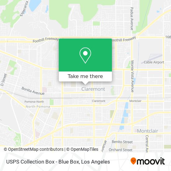 USPS Collection Box - Blue Box map