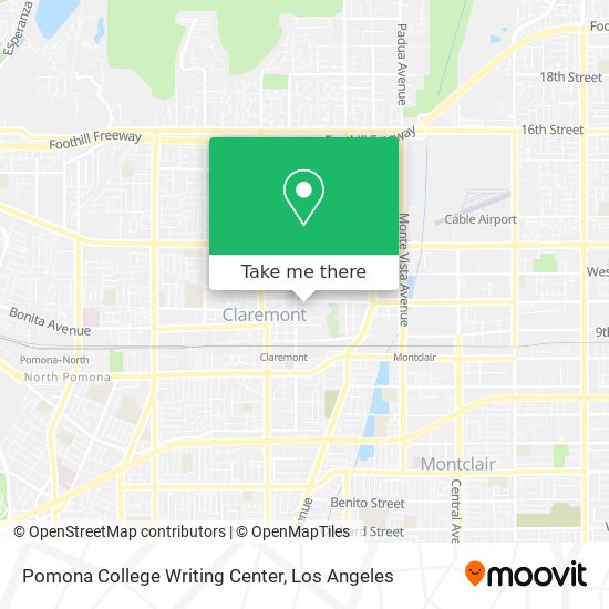 Pomona College Writing Center map