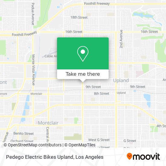 Pedego Electric Bikes Upland map