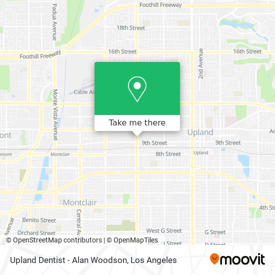 Upland Dentist - Alan Woodson map