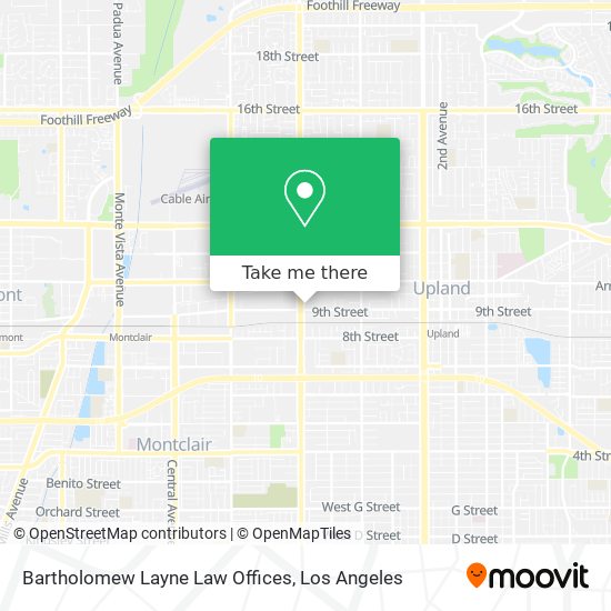 Mapa de Bartholomew Layne Law Offices