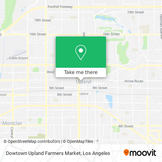 Dowtown Upland Farmers Market map