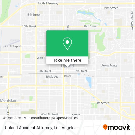 Upland Accident Attorney map