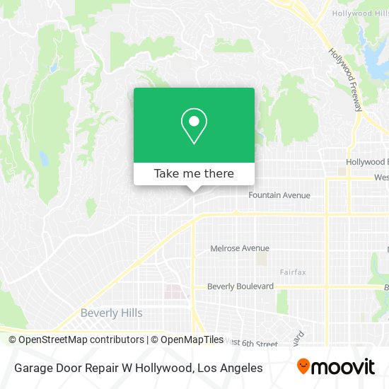 Mapa de Garage Door Repair W Hollywood