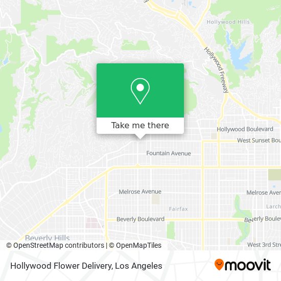 Mapa de Hollywood Flower Delivery