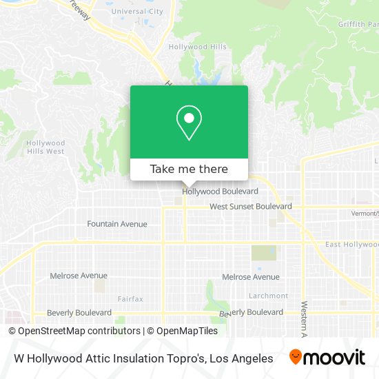 Mapa de W Hollywood Attic Insulation Topro's