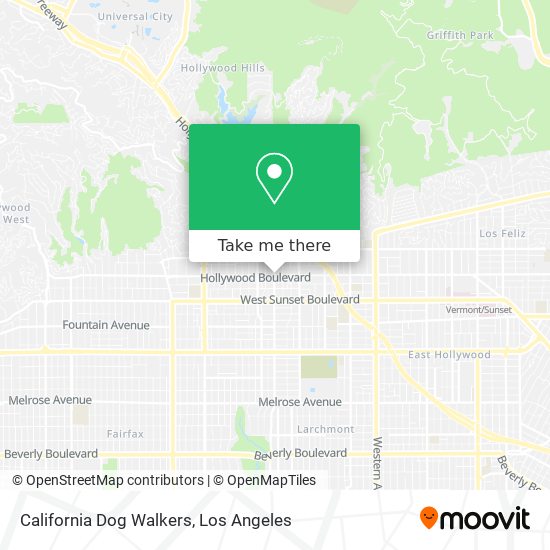 California Dog Walkers map