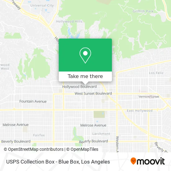 USPS Collection Box - Blue Box map