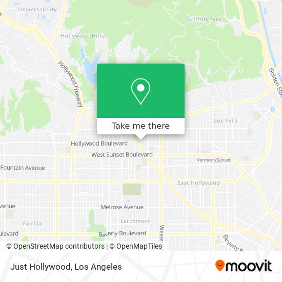 Just Hollywood map