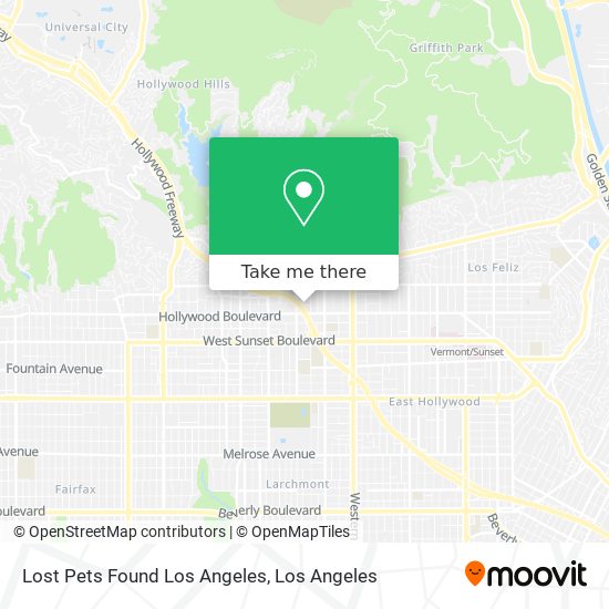 Mapa de Lost Pets Found Los Angeles
