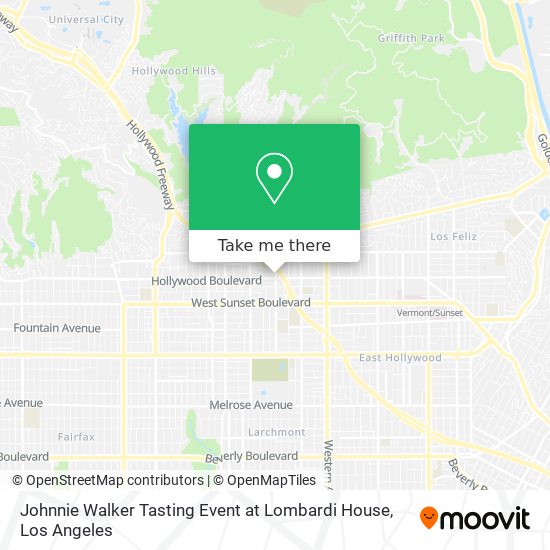 Johnnie Walker Tasting Event at Lombardi House map