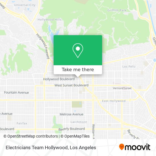 Electricians Team Hollywood map