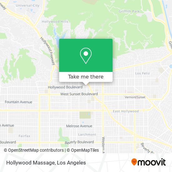 Hollywood Massage map