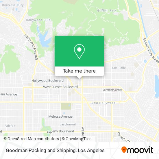 Goodman Packing and Shipping map