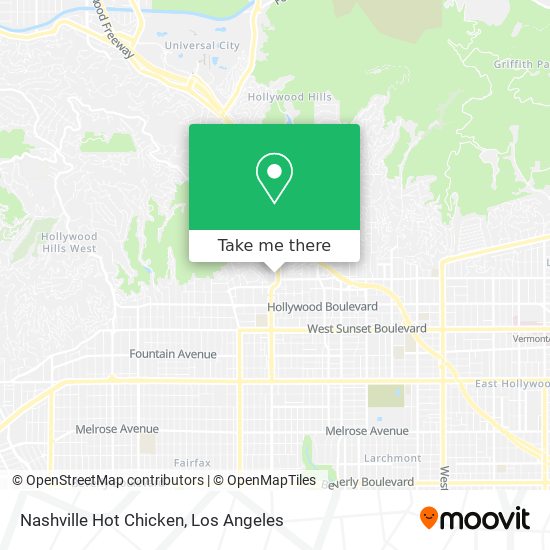 Mapa de Nashville Hot Chicken