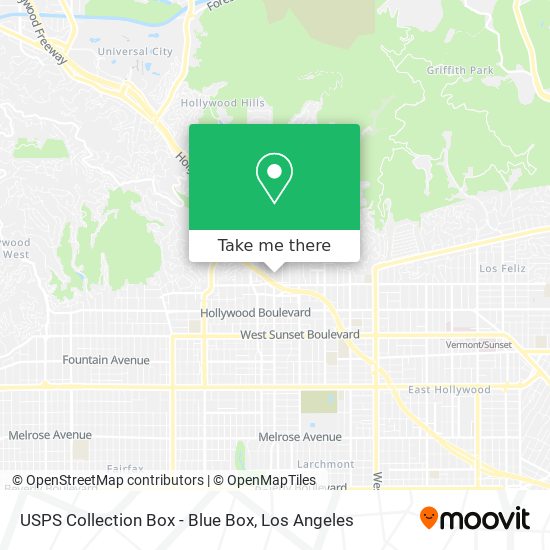 USPS Collection Box - Blue Box map