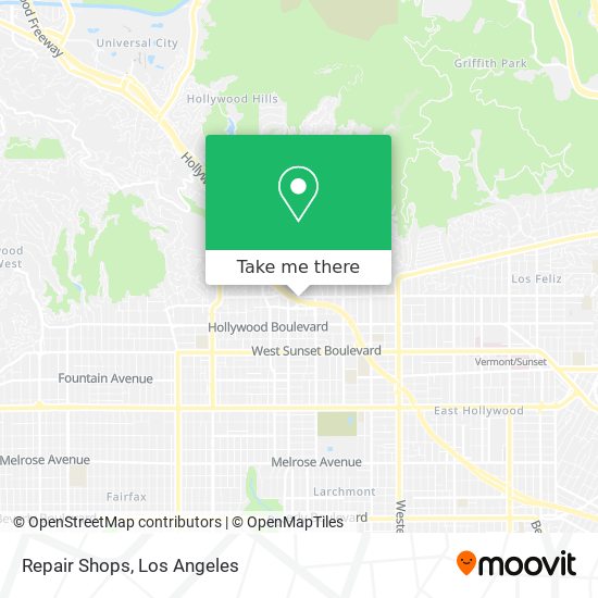 Mapa de Repair Shops