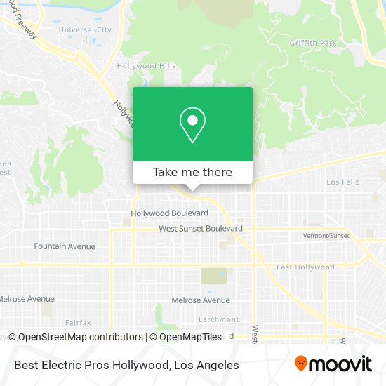 Best Electric Pros Hollywood map