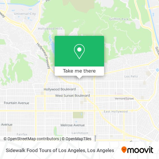 Sidewalk Food Tours of Los Angeles map