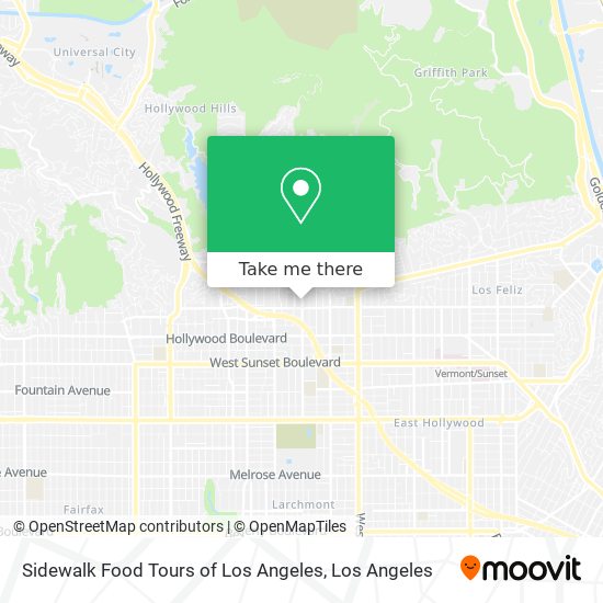 Mapa de Sidewalk Food Tours of Los Angeles