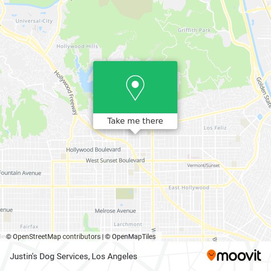 Justin's Dog Services map