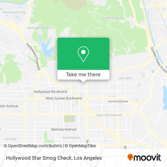 Mapa de Hollywood Star Smog Check