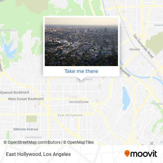 Mapa de East Hollywood