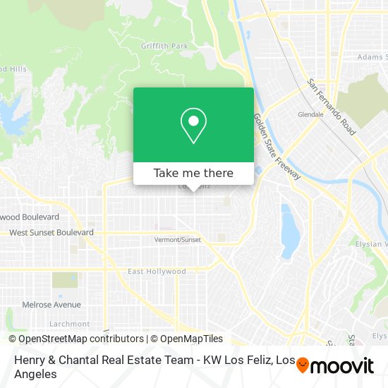 Mapa de Henry & Chantal Real Estate Team - KW Los Feliz