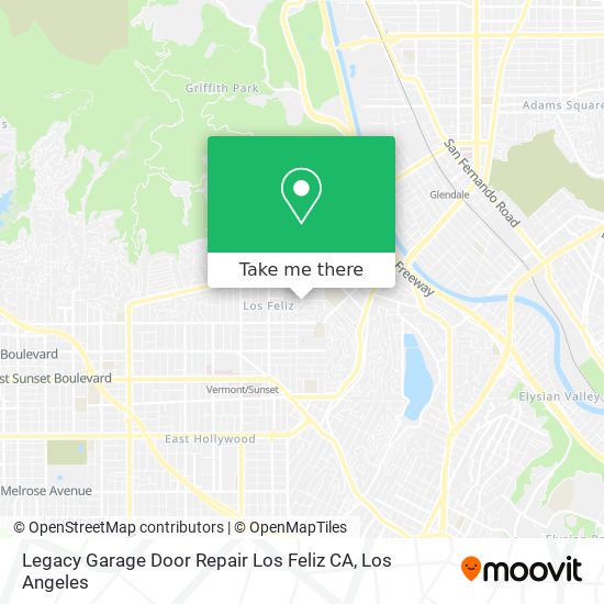 Mapa de Legacy Garage Door Repair Los Feliz CA