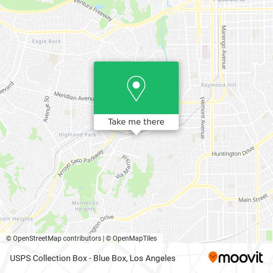 USPS Collection Box - Blue Box map