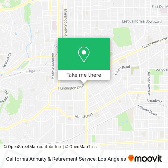 California Annuity & Retirement Service map