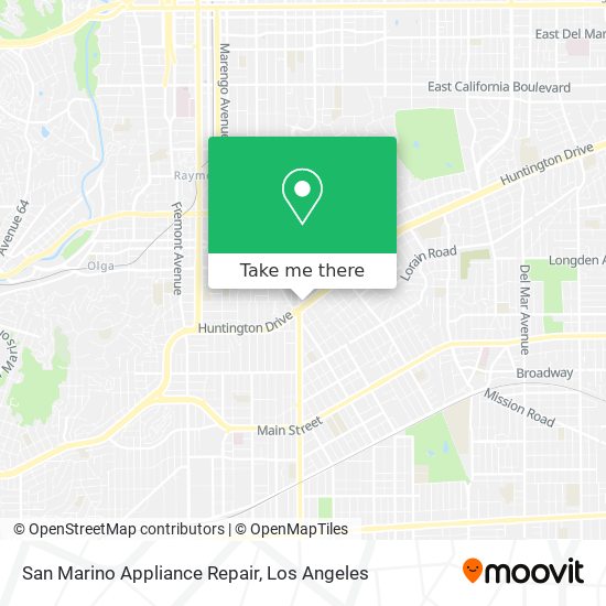 San Marino Appliance Repair map