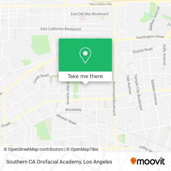 Mapa de Southern CA Orofacial Academy