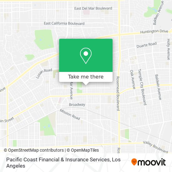 Pacific Coast Financial & Insurance Services map