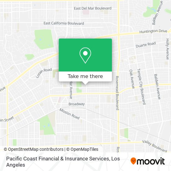 Mapa de Pacific Coast Financial & Insurance Services