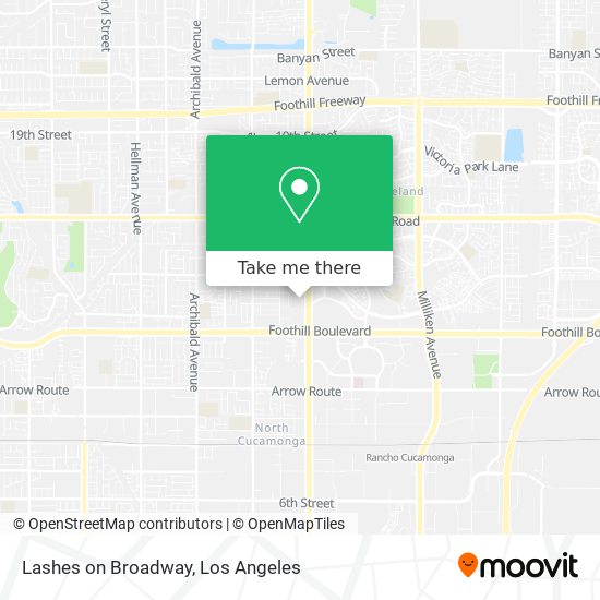 Lashes on Broadway map