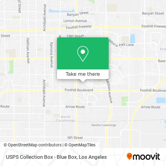 USPS Collection Box - Blue Box map