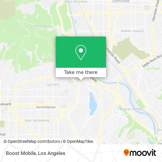 Mapa de Boost Mobile