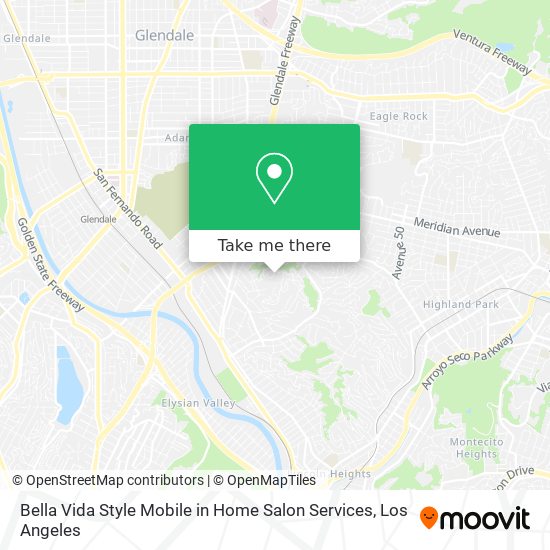 Mapa de Bella Vida Style Mobile in Home Salon Services