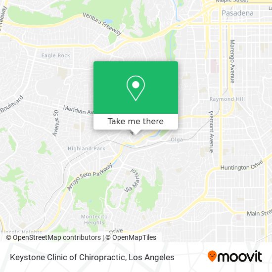 Keystone Clinic of Chiropractic map