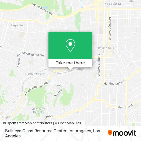 Mapa de Bullseye Glass Resource Center Los Angeles